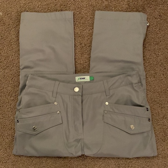 XDS Cropped or Capris Cargo style pants Sz 6 Athletic 5 front pockets zipper leg - Picture 6 of 9